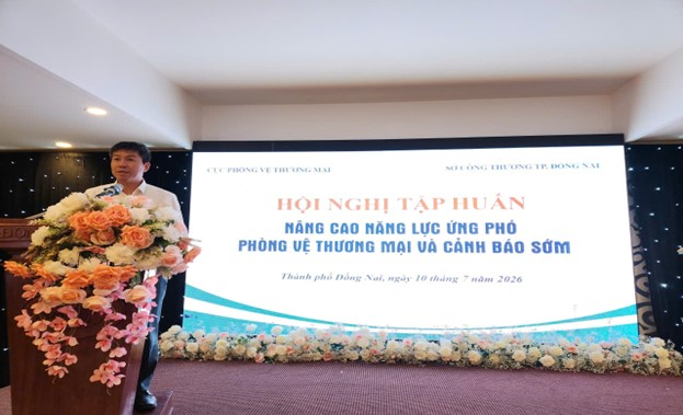 Hội nghị tập huấn “Nâng cao năng lực ứng phó phòng vệ thương mại và cảnh báo sớm” năm 2026 tại thành phố Đồng Nai